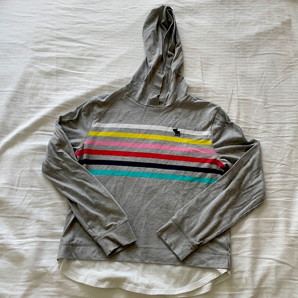 Abercrombie kids hooded t-shirt, girls size 9/10